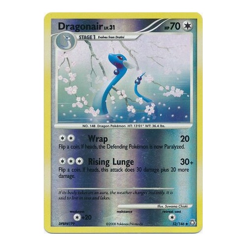 Dragonair 52/146 DP Legends Awakened Reverse Holo Uncommon Pokemon Card NEAR MINT TCG