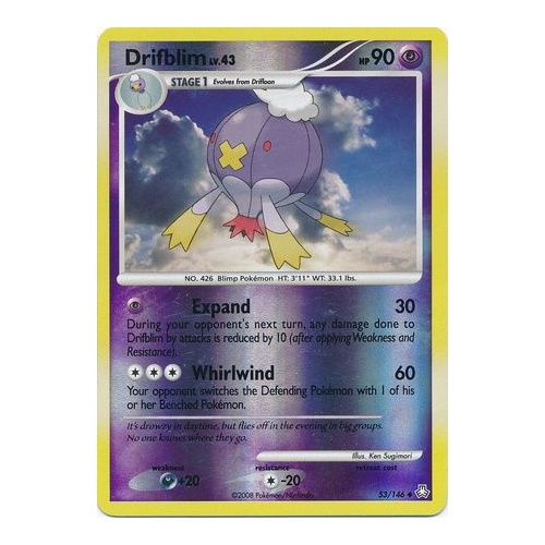 Drifblim 53/146 DP Legends Awakened Reverse Holo Uncommon Pokemon Card NEAR MINT TCG