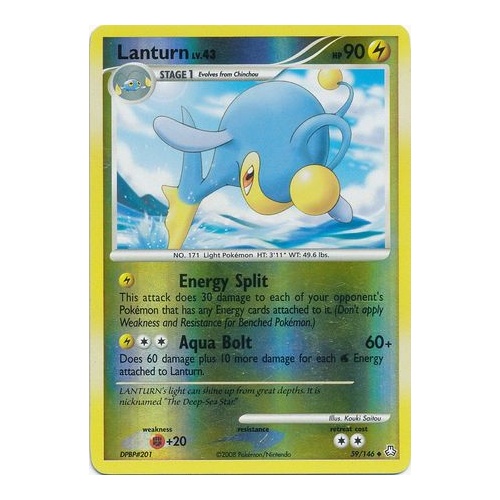 Lanturn 59/146 DP Legends Awakened Reverse Holo Uncommon Pokemon Card NEAR MINT TCG