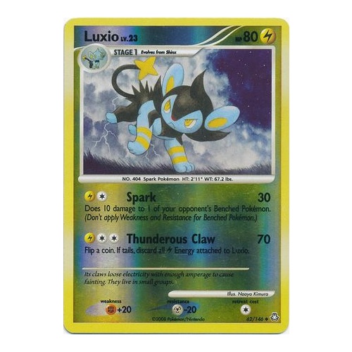 Luxio 62/146 DP Legends Awakened Reverse Holo Uncommon Pokemon Card NEAR MINT TCG