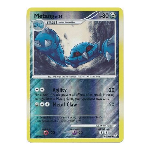 Metang 64/146 DP Legends Awakened Reverse Holo Uncommon Pokemon Card NEAR MINT TCG
