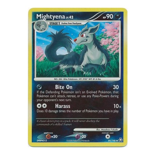 Mightyena 66/146 DP Legends Awakened Reverse Holo Uncommon Pokemon Card NEAR MINT TCG