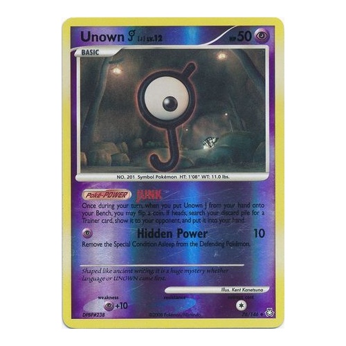 Unown J 76/146 DP Legends Awakened Reverse Holo Uncommon Pokemon Card NEAR MINT TCG