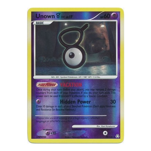 Unown V 79/146 DP Legends Awakened Reverse Holo Uncommon Pokemon Card NEAR MINT TCG