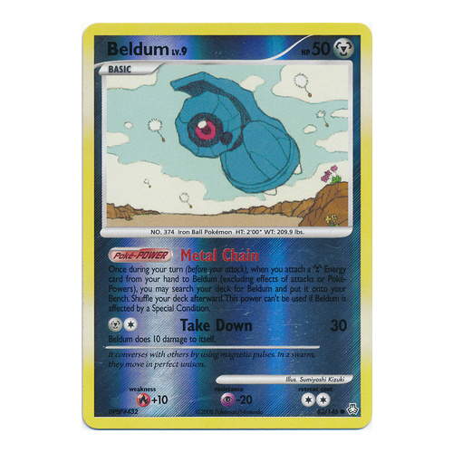 Beldum 83/146 DP Legends Awakened Reverse Holo Common Pokemon Card NEAR MINT TCG