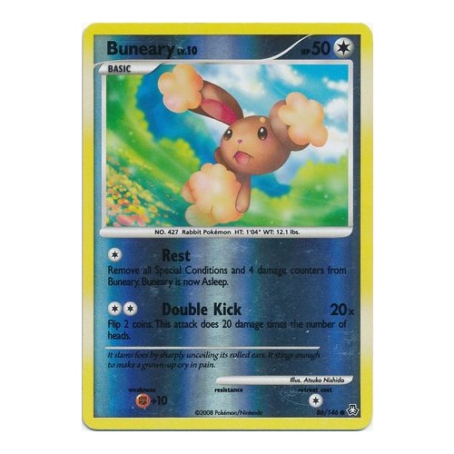 Buneary 86/146 DP Legends Awakened Reverse Holo Common Pokemon Card NEAR MINT TCG