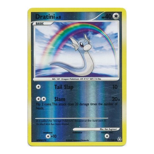 Dratini 91/146 DP Legends Awakened Reverse Holo Common Pokemon Card NEAR MINT TCG