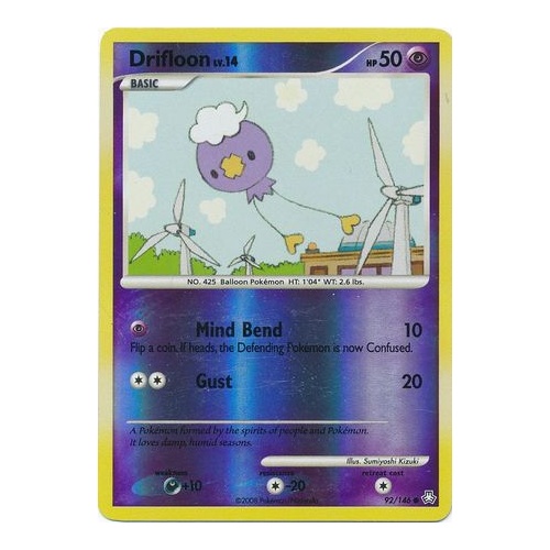 Drifloon 92/146 DP Legends Awakened Reverse Holo Common Pokemon Card NEAR MINT TCG