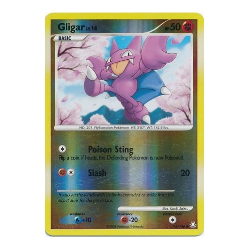 Gligar 95/146 DP Legends Awakened Reverse Holo Common Pokemon Card NEAR MINT TCG