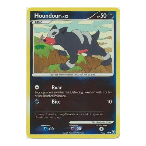 Houndour 103/146 DP Legends Awakened Reverse Holo Common Pokemon Card NEAR MINT TCG