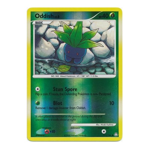 Oddish 111/146 DP Legends Awakened Reverse Holo Common Pokemon Card NEAR MINT TCG