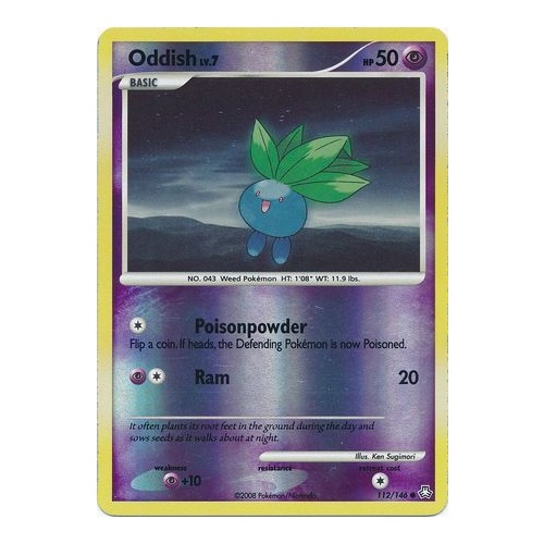 Oddish 112/146 DP Legends Awakened Reverse Holo Common Pokemon Card NEAR MINT TCG