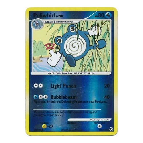 Poliwhirl 115/146 DP Legends Awakened Reverse Holo Common Pokemon Card NEAR MINT TCG
