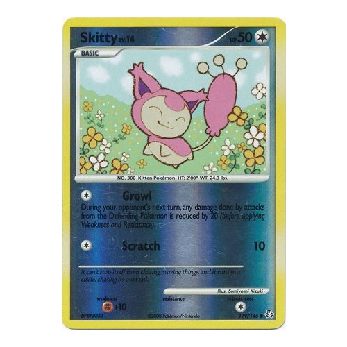 Skitty 119/146 DP Legends Awakened Reverse Holo Common Pokemon Card NEAR MINT TCG