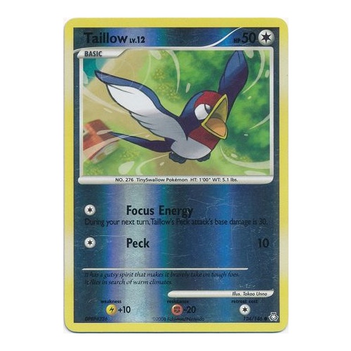 Taillow 124/146 DP Legends Awakened Reverse Holo Common Pokemon Card NEAR MINT TCG