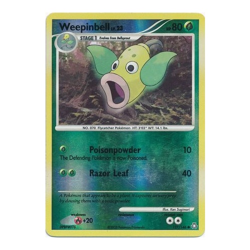 Weepinbell 127/146 DP Legends Awakened Reverse Holo Common Pokemon Card NEAR MINT TCG