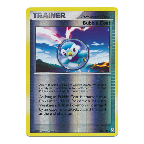 Bubble Coat 129/146 DP Legends Awakened Reverse Holo Uncommon Trainer Pokemon Card NEAR MINT TCG