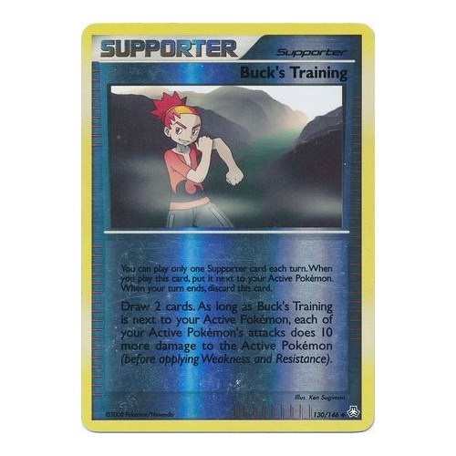 Buck's Training 130/146 DP Legends Awakened Reverse Holo Uncommon Trainer Pokemon Card NEAR MINT TCG