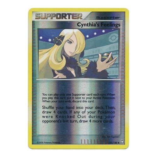 Cynthia's Feelings 131/146 DP Legends Awakened Reverse Holo Uncommon Trainer Pokemon Card NEAR MINT TCG