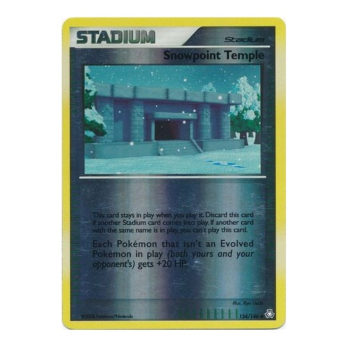 Snowpoint Temple 134/146 DP Legends Awakened Reverse Holo Uncommon Trainer Pokemon Card NEAR MINT TCG