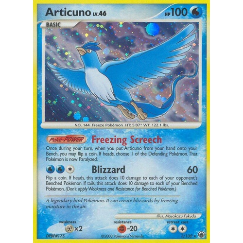 Articuno 1/100 DP Majestic Dawn Holo Rare Pokemon Card NEAR MINT TCG