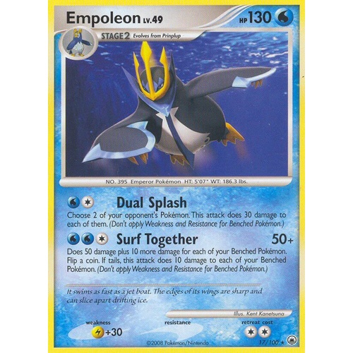 Empoleon 17/100 DP Majestic Dawn Rare Pokemon Card NEAR MINT TCG