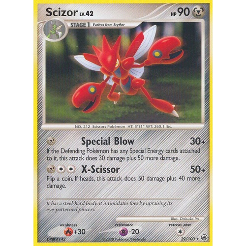 Scizor 29/100 DP Majestic Dawn Rare Pokemon Card NEAR MINT TCG
