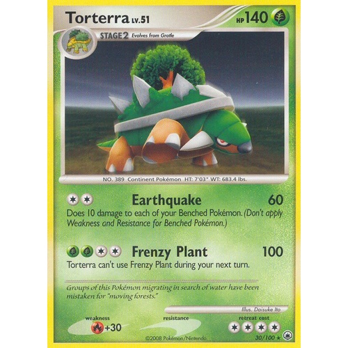 Torterra 30/100 DP Majestic Dawn Rare Pokemon Card NEAR MINT TCG