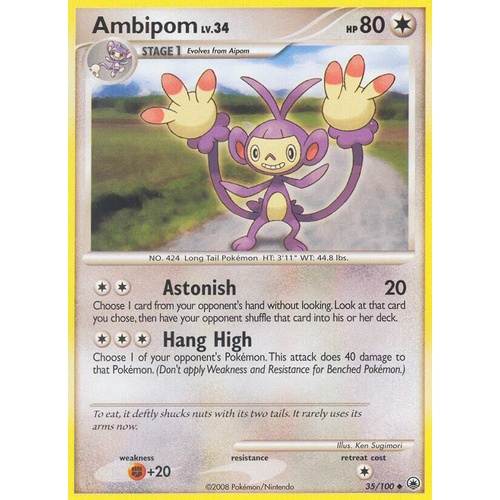 Ambipom 35/100 DP Majestic Dawn Uncommon Pokemon Card NEAR MINT TCG