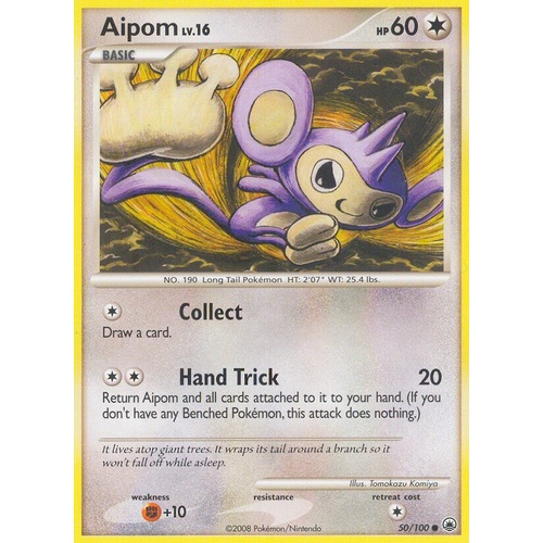 Aipom 50/100 DP Majestic Dawn Common Pokemon Card NEAR MINT TCG
