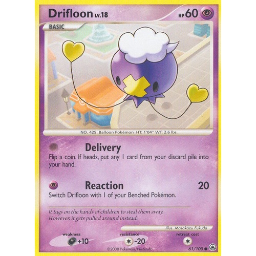 Drifloon 61/100 DP Majestic Dawn Common Pokemon Card NEAR MINT TCG