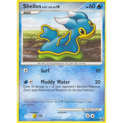 Shellos East Sea 73/100 DP Majestic Dawn Common Pokemon Card NEAR MINT TCG