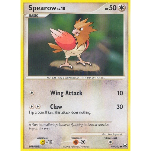 Spearow 74/100 DP Majestic Dawn Common Pokemon Card NEAR MINT TCG
