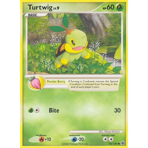Turtwig 78/100 DP Majestic Dawn Common Pokemon Card NEAR MINT TCG