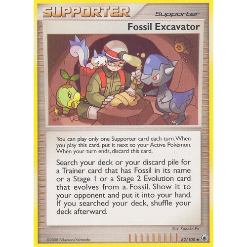Fossil Escavator 82/100 DP Majestic Dawn Uncommon Trainer Pokemon Card NEAR MINT TCG