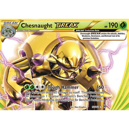 Chesnaught Break 12/162 XY Breakthrough Ultra Rare Holo Pokemon Card MINT TCG