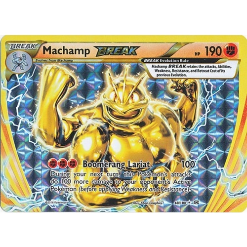 Pokemon TCG Cards Machamp BREAK 60/108 Evolutions Ultra Rare Holo NM 