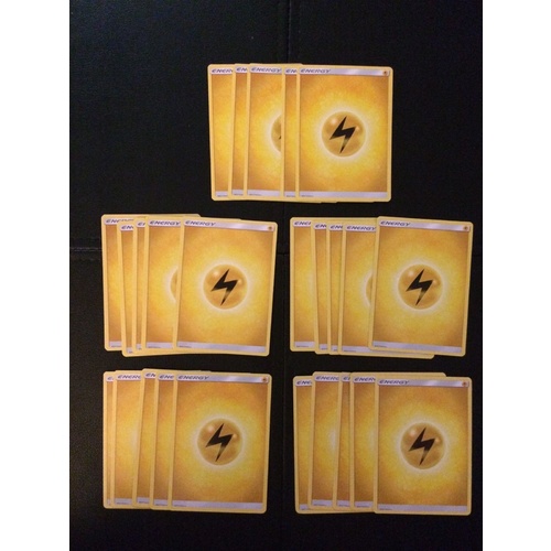25 Electric Energy cards Pokemon TCG MINT CONDITION SUN AND MOON base set XY