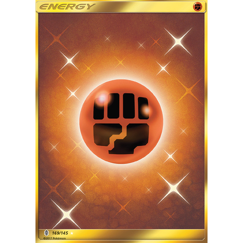 Fighting Energy 169/145 SM Guardians Rising Full Secret Rare Holo Pokemon Card
