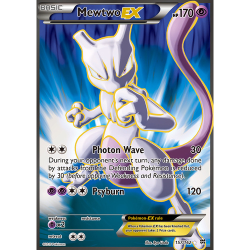 Mewtwo EX 157/162 XY Breakthrough Ultra Rare Full Art Holo Pokemon Card MINT