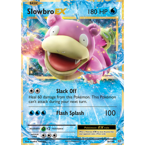 Slowbro EX 26/108 XY Evolutions Holo Ultra Rare Pokemon Card NEAR MINT TCG