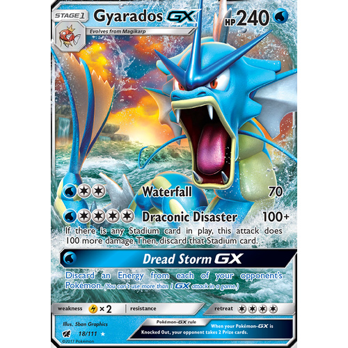 Gyarados GX 18/111 SM Crimson Invasion Ultra Rare Holo Pokemon Card MINT TCG