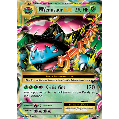 Mega Venusaur EX 2/108 XY Evolutions Holo Ultra Rare Pokemon Card NEAR MINT TCG
