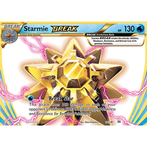 Starmie Break 32/108 XY Evolutions Holo Rare Pokemon Card NEAR MINT TCG