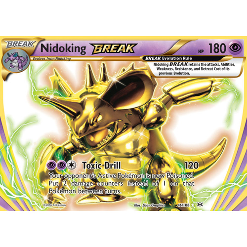 Nidoking Break 46/108 XY Evolutions Holo Rare Pokemon Card NEAR MINT TCG