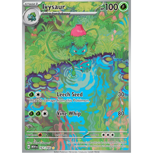 Ivysaur 167/165 SV 151 Illustration Rare Holo Pokemon Card NEAR MINT TCG