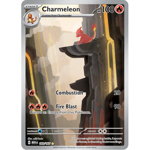Charmeleon 169/165 SV 151 Illustration Rare Holo Pokemon Card NEAR MINT TCG