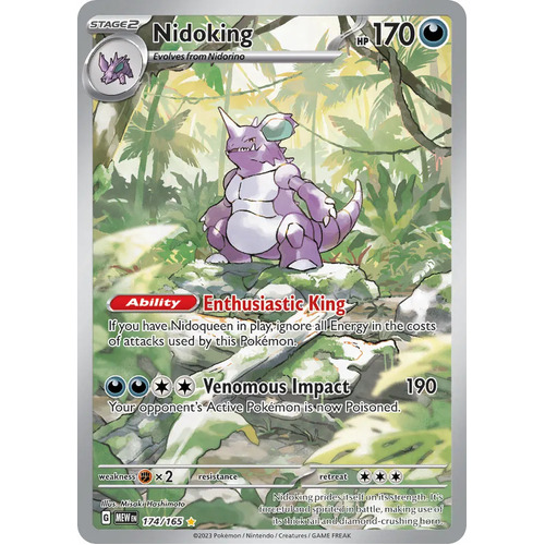 Nidoking 174/165 SV 151 Illustration Rare Holo Pokemon Card NEAR MINT TCG