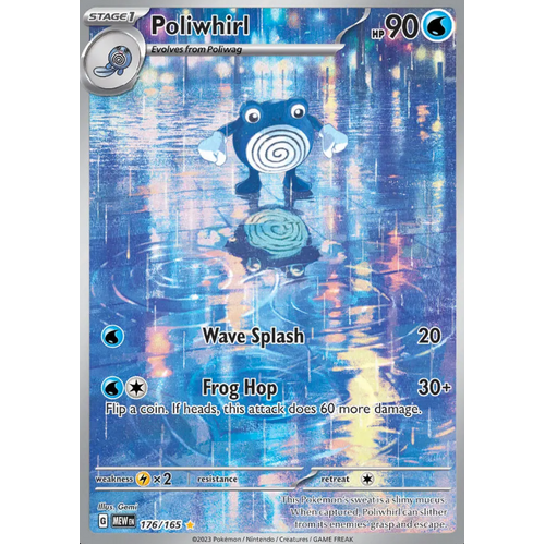 Poliwhirl 176/165 SV 151 Illustration Rare Holo Pokemon Card NEAR MINT TCG