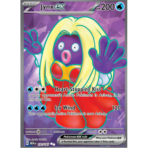 Jynx EX 191/165 SV 151 Full Art Secret Rare Holo Pokemon Card NEAR MINT TCG